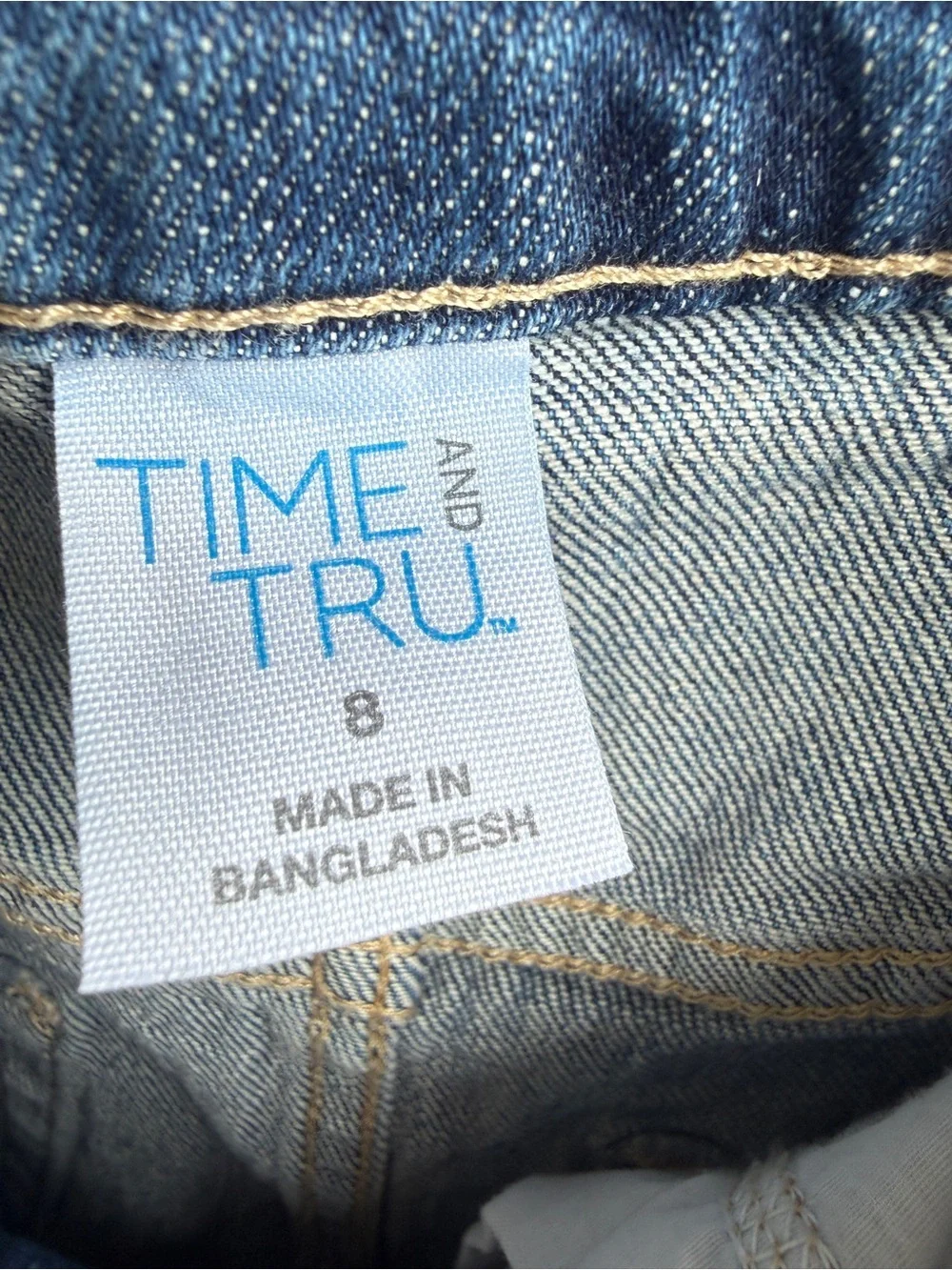 Time and Tru High-Rise Denim Long Length Shorts NWT